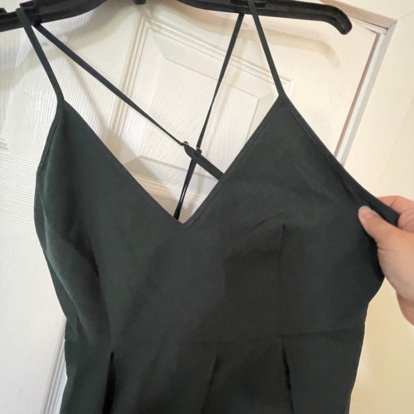 Eliacher tea length fit and flare dress with POCKETS! Dark green, size 8. - Picture 2 of 6